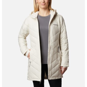 Columbia Heavenly Long Hooded, Chamarras Creme Para Mujer | 691240-RGX